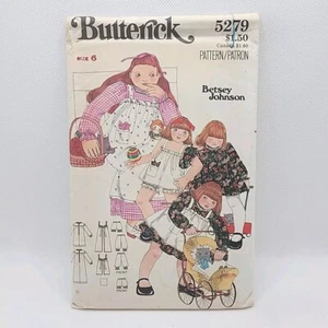 Butterick 5279 Children's Dress Pinafore & Bloomers Sewing Pattern Size 6 Uncut - Picture 1 of 7