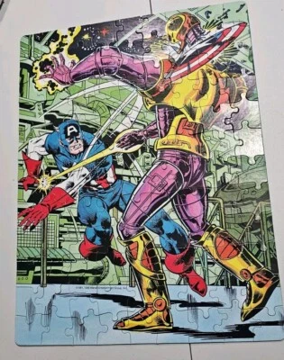 1988 Marvel Comics Captain America 100 Piece Puzzle by Golden 4872C COMPLETE! - Image 1 of 2