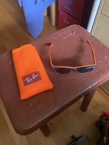 Ray Ban Sonnenbrillen-Gestell Wayfarer neon orange und schwarz , selten - Bild 1 von 9