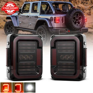 2x Luces traseras LED de humo giro inverso para Jeep Wrangler JK JKU 2007-2018 - Imagen 1 de 13
