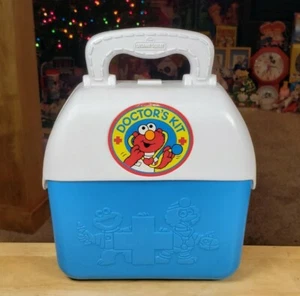 Vintage 1998 ๐ฅ Elmo Big Bird Doctor's Kit Tyco **BOX ONLY** Sesame Street NICE - Picture 1 of 12