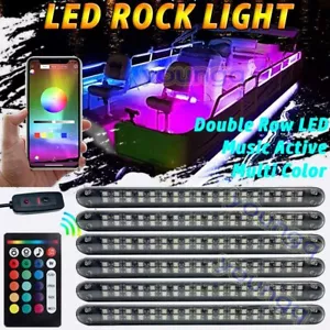 6X RGB LED Neon Light Glow Accent Tube Boat Marine Deck Interior Inside Lighting - Picture 1 of 12