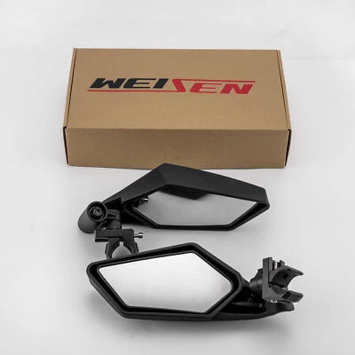 WEISEN UTV Side Racing Mirrors Adjustable 1.5-2" Clamp For Yamaha YXZ1000R 16-25 - Image 1 of 4