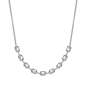 Collana Donna Luca Barra CK1922 In Acciaio Con Cristalli Trasparenti - Foto 1 di 3