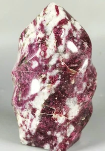 RUBELLITE Cristal de Turmalina Rosa en Granito Llama Orbicular Estatua de Reiki - Imagen 1 de 9