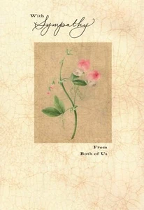 With Sympathy For Your Loss From Both Of Us Pink Flowers Theme Hallmark Card - Picture 1 of 3