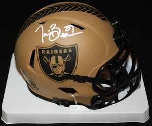 Tim Brown signed Salute to Service Mini Helmet, Raiders, Beckett BAS 1W811989 - Picture 1 of 3