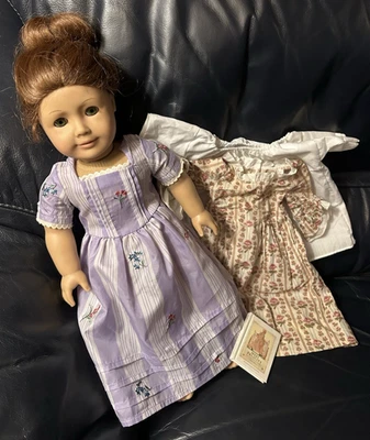 "Vestido vintage 93 Pleasant Company American Girl 18"" FELICITY DOLL -TRAVEL & MEET" Foto 1 de 4