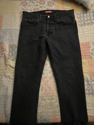 Supreme Black Stone Washed  Slim Fit Jeans Size 34🔥 Great Condition Authentic  - Image 1 of 4
