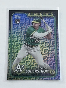 Tyler Soderstrom 2024 Topps Series One Holiday Foil Parallel Rookie Card #244 - Bild 1 von 2