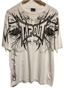 TAP OUT American Arrogant Cotton Crew Neck Shirt WHITE XL - Bild 1 von 5