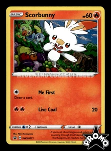 Scorbunny SWSH071 Cosmos SWSH: Sword & Shield Promo Cards Pokemon Card - Picture 1 of 1