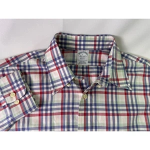 Brooks Brothers Regent Plaid L/S Button Down Hemd Herren L American Supima Cotton - Bild 1 von 9
