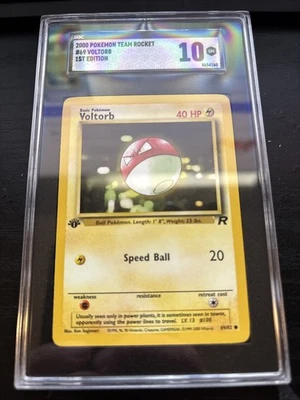 2000 Pokemon Team Rocket First Edition Voltorb #69 SGC 10 - Image 1 of 2