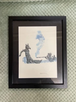 Quentin Blake Vintage Art Print Art , Mounted , Puss In Boots BEATRIX POTTER - image 1 of 4