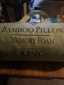 Bamboo Shredded Memory Foam Bed Pillow with Hypoallergenic Cover Queen or King - Picture 1 of 1