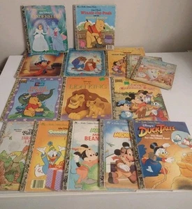 Vtg bundle Of 15 little golden books disney Mickey Lion King Pooh Etc Read Desc - Bild 1 von 19