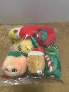 Vintage Del Monte anthropomorphe Plüsch Weihnachten Yumkins Ornamente VERSIEGELT 1991 - Bild 1 von 12