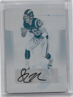 2007 Leaf Certified Materials Printing Plates Cyan #150 Shawne Merriman Auto 1/1 - Image 1 of 2