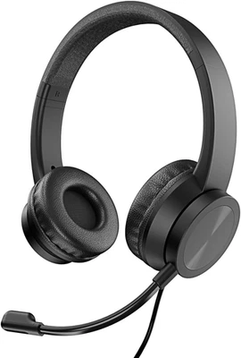 Cuffie Headset on Ear HS-03 USB Nere Con Microfono Su Archetto Regolabile per PC - Immagine 1 di 4