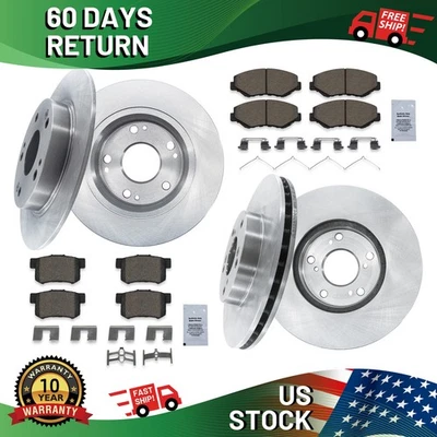 Front Rear Disc Rotors Ceramic Brake Pads for 2003 - 2007 Acura TSX Honda Accord Foto 1 de 4