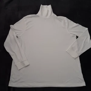 Croft & Barrow Mens Size XXL Extra Soft Turtleneck Shirt Long Sleeve White - Picture 1 of 5