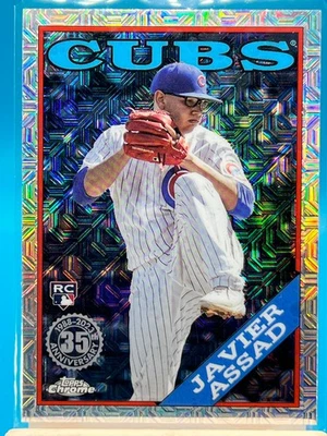 JAVIER ASSAD 2023 Topps Chrome   Chicago Cubs Mojo Refractor (RC)  #T88CU-25 - Image 1 of 2