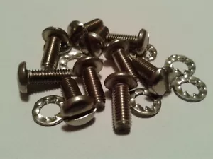 SUNBEAM ALPINE (TIGER) BONNET CATCH PLATE STAINLESS STEEL SCREWS SET OF 8 - Picture 1 of 2