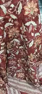 Indian Kantha Hand Block Print Reversible Handmade Bedspread Blanket King Size - Picture 1 of 6
