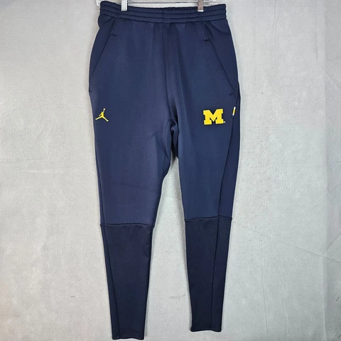 Michigan Wolverines Jordan Max Pants Mens Small Navy Blue Jogger Jumpman Cover