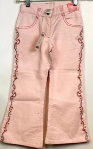 2006 Gymboree Park City Luxe Pink Corduroy Western Seam Pants sz 10 NWT Flared - Picture 1 of 6