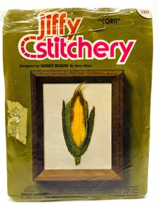 Vintage Sunset Designs Jiffy Stitchery #307 Corn Betty Miles 4"x5" Design UNUSED - Picture 1 of 8