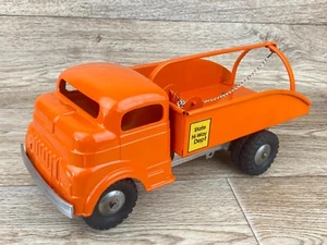 Vintage Structo Toys State Hi-Way Dept Orange Pressed Steel Metal Truck - Picture 1 of 24
