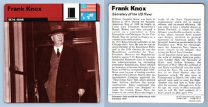 Frank Knox - 1874-1944 - Personalities - WW2 Edito-Service SA 1977 Card