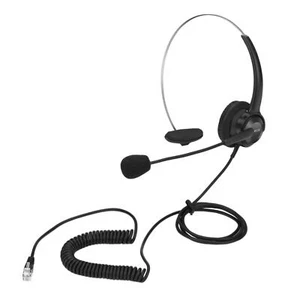 Telefon-Headsets mit Mikrofon, Freisprech-Kopfhörer mit Kabel für - Bild 1 von 12