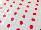 Pack of 64 Small Mini 20x12mm Japan Japanese Flag Stickers, Sticky Labels