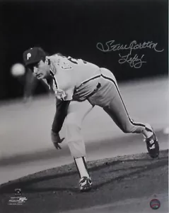 Steve Carlton Signed 16x20 Photo Phillies Cardinals (JSA PSA Pass) Lefty Inscrip - Picture 1 of 1