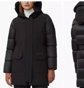 canada goose women small parka Paradigm Trillium Black Label Mixed Media - Picture 1 of 7