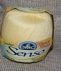 DMC Senso 100% Cotton 1102 Yellow Yarn Fast Shipping Knit Crochet Craft New - Picture 1 of 2