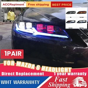 For Mazda 6 Atenza Headlights Assembly ALL LED Lens Projector LED DRL 2003-2008 - Picture 1 of 8