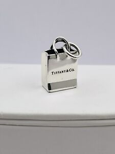 TIFFANY & Co. 925 Sterling Silver Tiffany Shopping Bag Silver Charm NO CHAIN