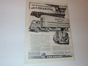 Remolques Fruehauf 1946 entrega para Kroehler MFG. Anuncio impreso arte CO - Imagen 1 de 1