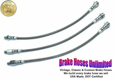 JUEGO MANGUERA FRENO ACERO INOXIDABLE Mercury Monterey 1961 1962 Foto 1 de 2