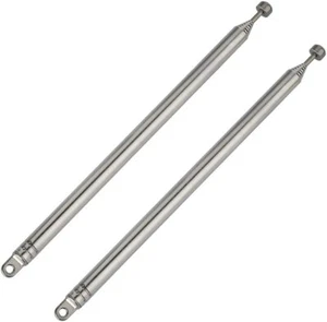 2pcs Bingfu Telescopic FM Antenna 7 Sections for Indoor Portable Radio Stereo - Picture 1 of 9