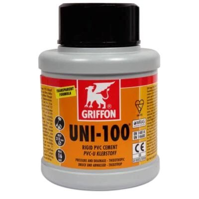 Griffon Kleber Uni-100, Dose 250 ml PVC Kleber für PVC-Fitting, Rohr, Pool Teich - Bild 1 von 3