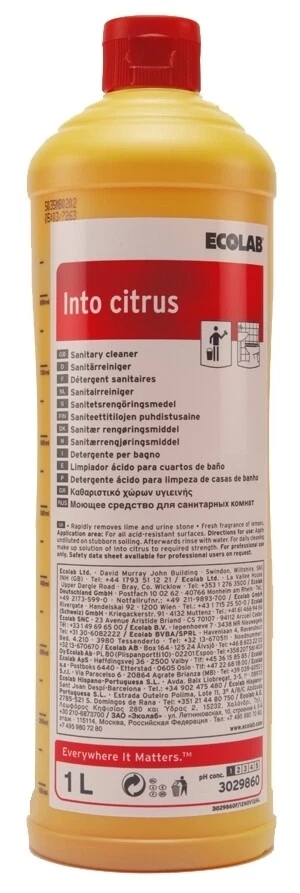 Ecolab Into Citrus 1 0 Ltr.