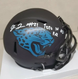 C.J. HENDERSON JACKSONVILLE JAGUARS SIGNIERTER ECLIPSE FOOTBALL MINIHELM INS PSA - Bild 1 von 3