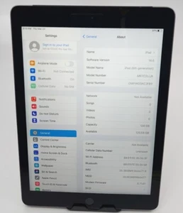 Apple iPad 6a generazione 9,7" A1954 (WiFi sbloccato) 128 GB nero *PULITO* ESN - piegato/a punto - Foto 1 di 4