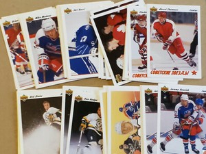 1991-92 UPPER DECK UD HOCKEY CARDS TEXT HOLOGRAM VARIATION YOU PICK Upd 8/15/23