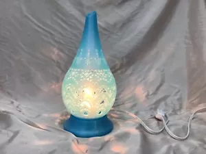 3D Printed Small Table Lamp blue Mini Aesthetic Lamp, Compact Design - Picture 1 of 4